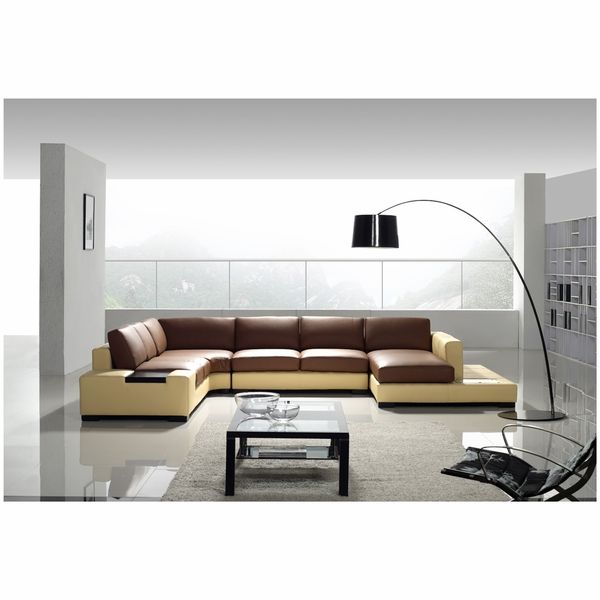 Adjustable Advanced Covered in Bonded Leather Sectional - Click Image to Close