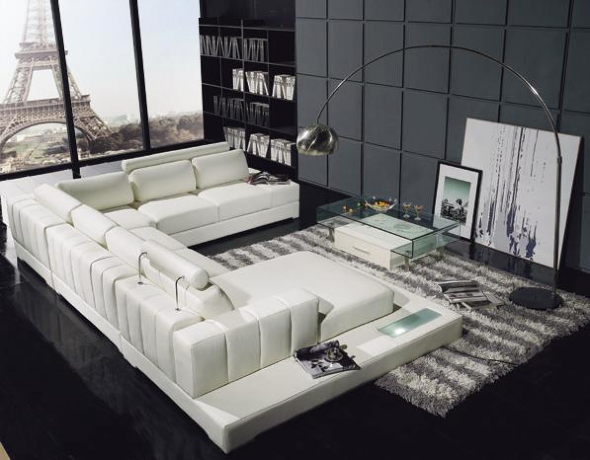 Adjustable Advanced Genuine Leather Sectional Glendale California VT63