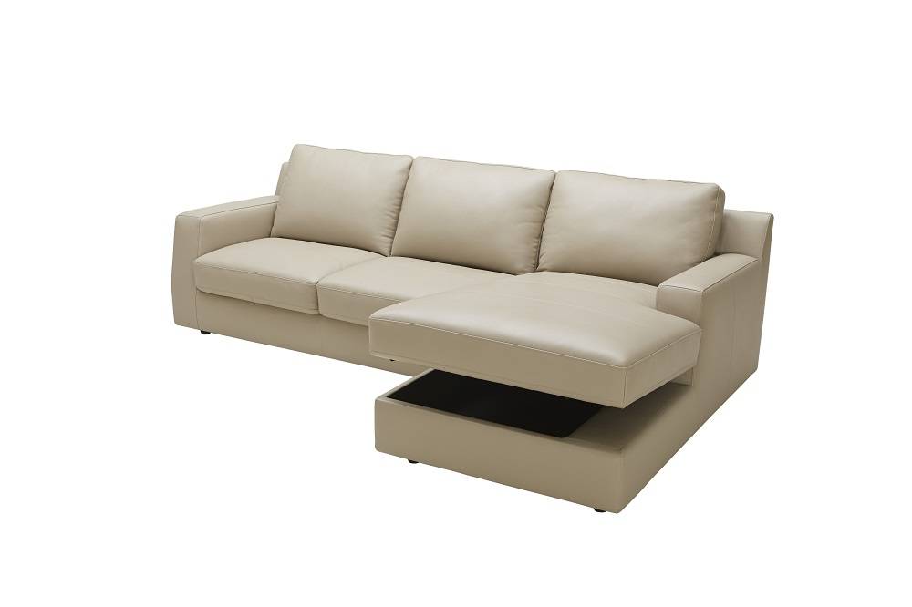 Refined Modern Leather L-shape Sectional - Click Image to Close