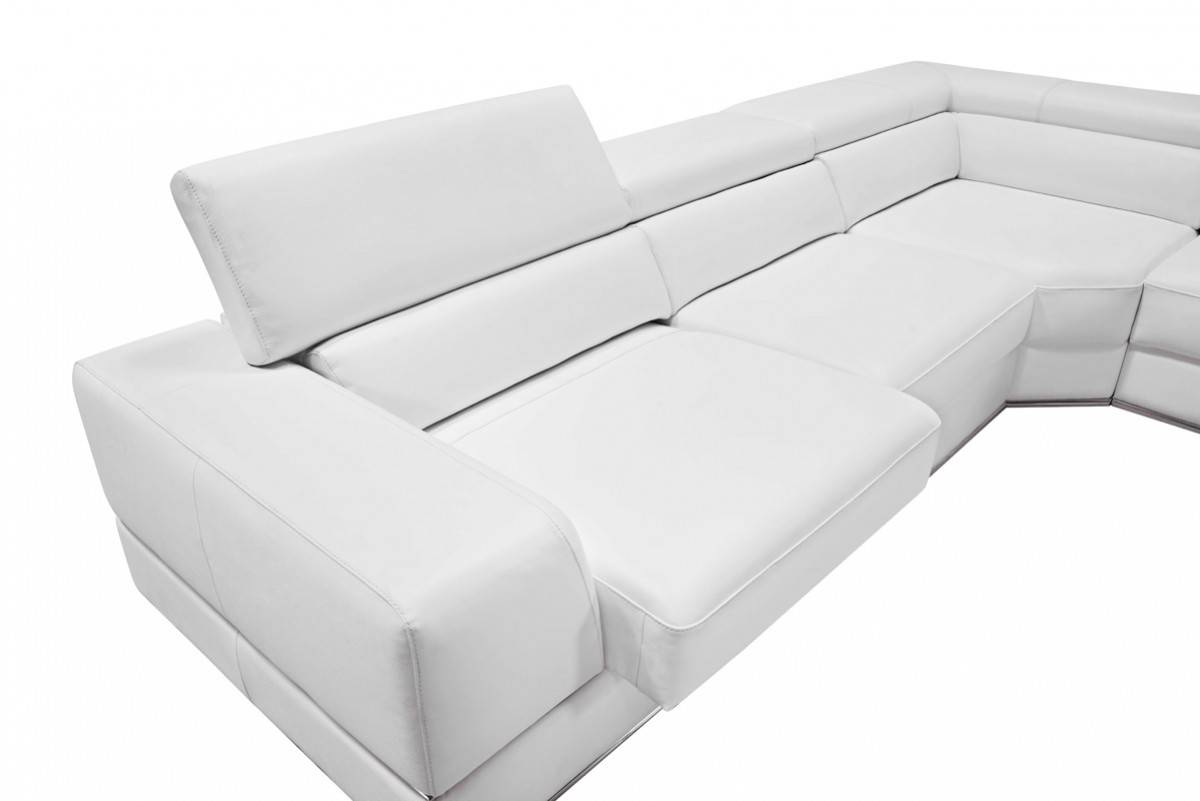 Elite Sectional Upholstered in Real Leather - Click Image to Close