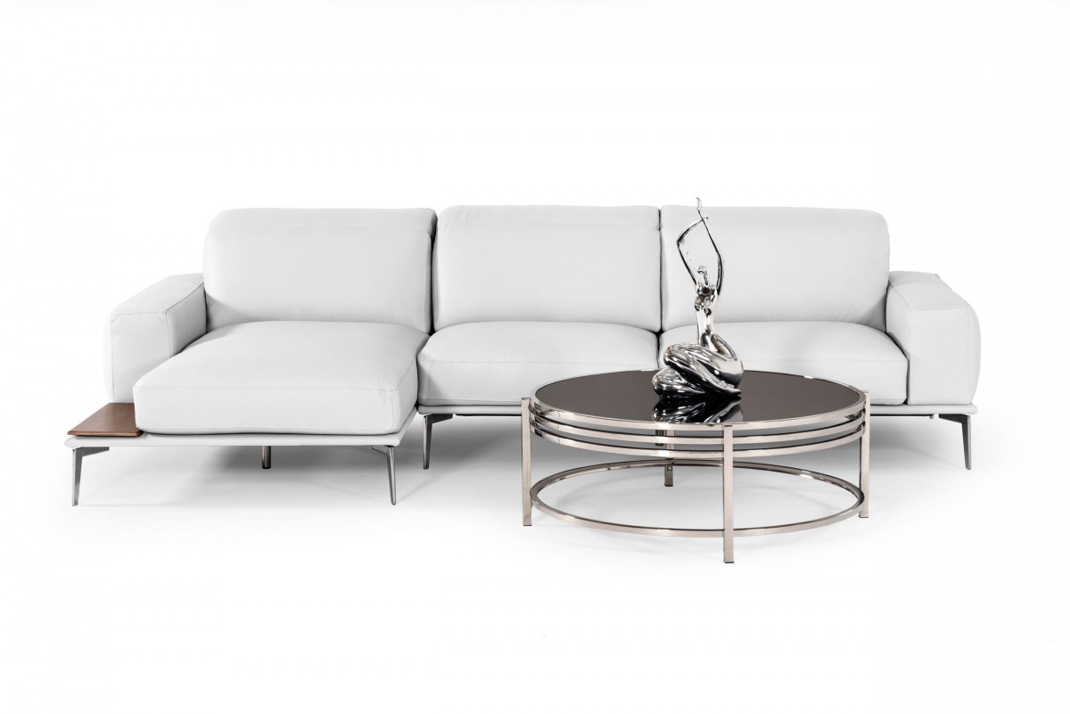 Graceful Designer Leather Sectional - Click Image to Close