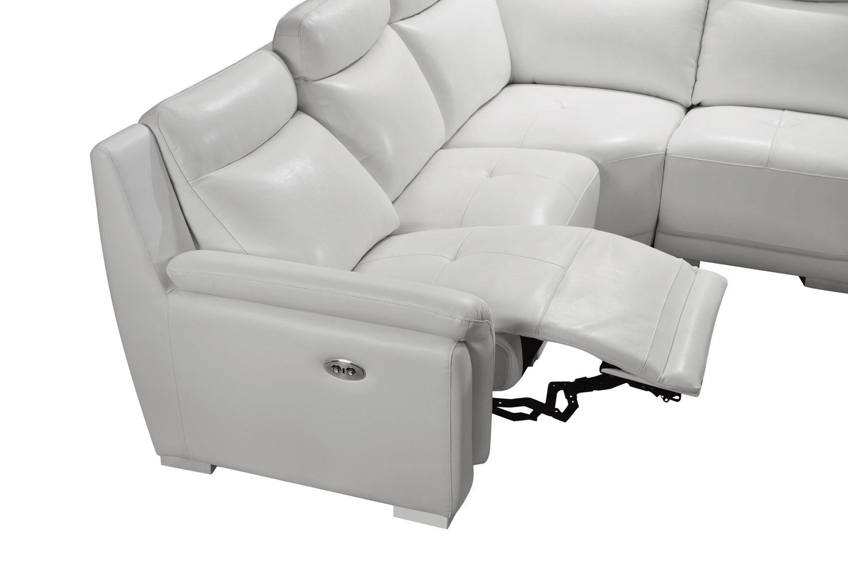 Italian Leather Sectional Sofa Set with Recliner Chair - Click Image to Close