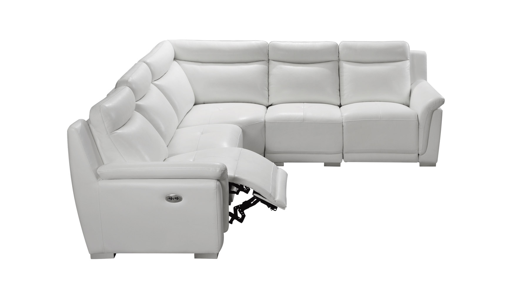 Italian Leather Sectional Sofa Set with Recliner Chair - Click Image to Close