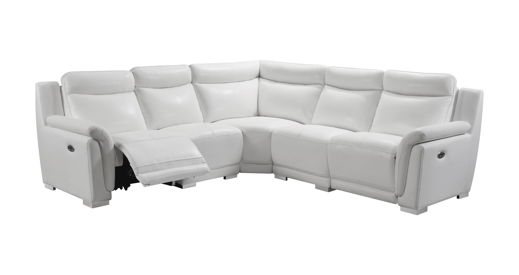 Italian Leather Sectional Sofa Set with Recliner Chair - Click Image to Close