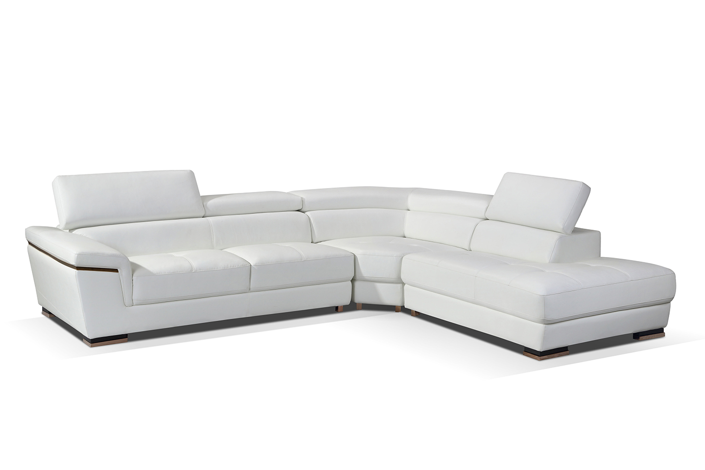 Elite Quality Leather L-shape Sectional - Click Image to Close