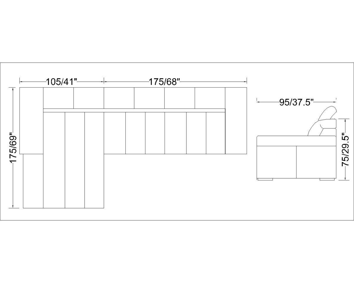 Advanced Adjustable Italian Top Grain Leather Sectional Sofa - Click Image to Close