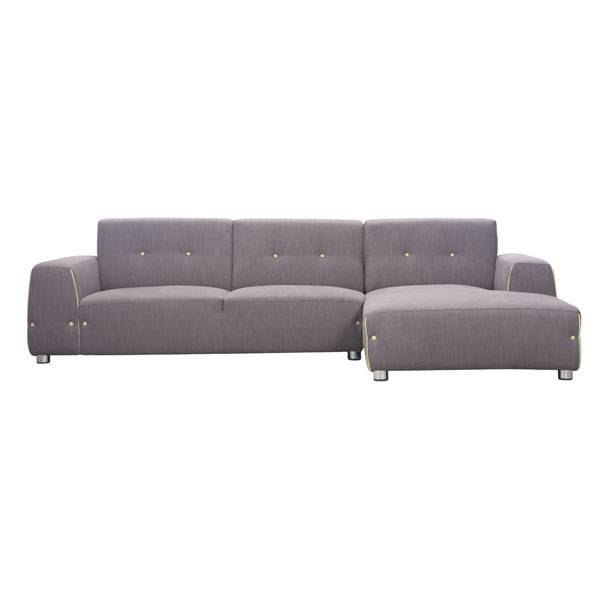 Contemporary Modern Fabric Sectional Sofa in Two Unique Colors Long