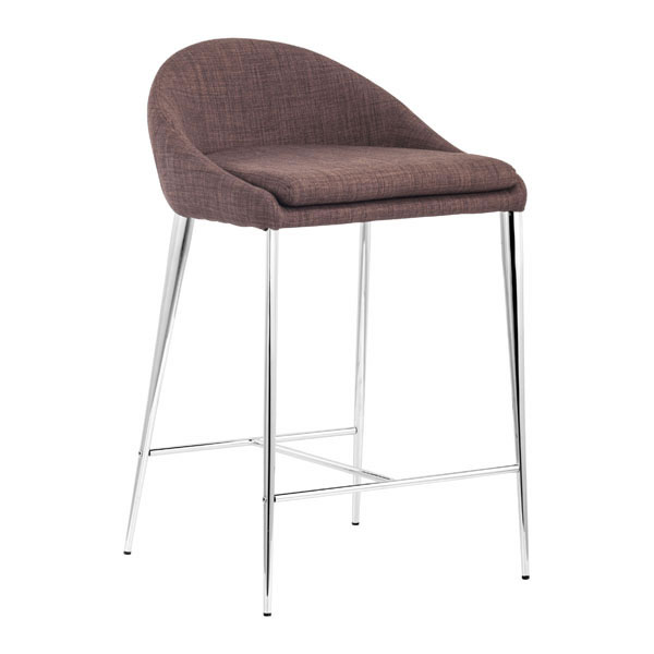 Contemporary Fabric Counter Stool with Chrome Frame and Color Options Shop modern Italian and