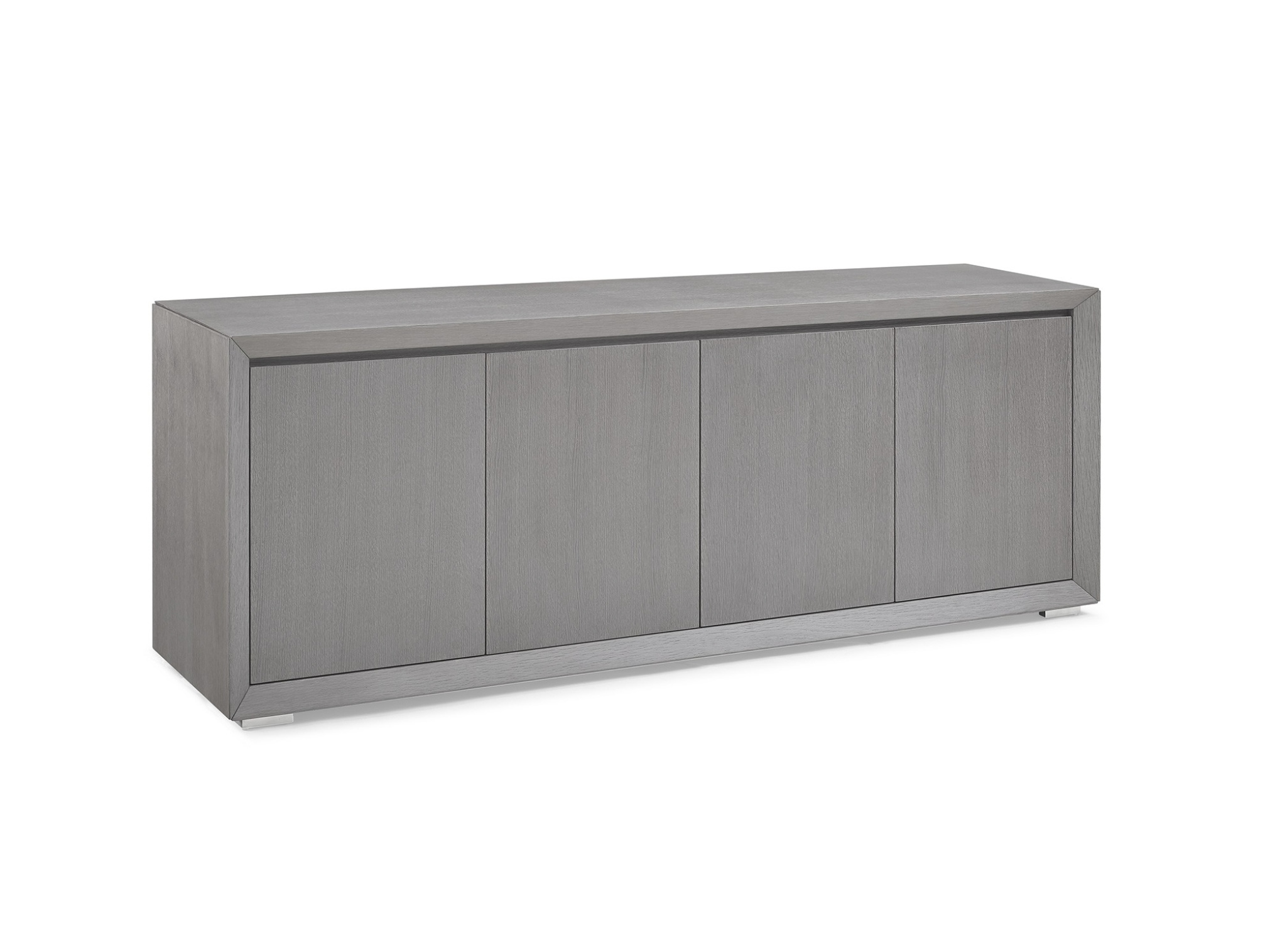 4 Doors Gray Oak Buffet for Living Room - Click Image to Close