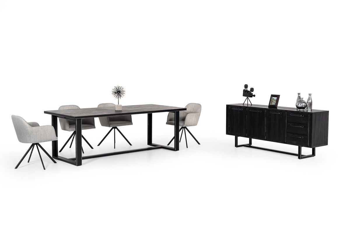 Black Acacia Buffet for Dining Room - Click Image to Close