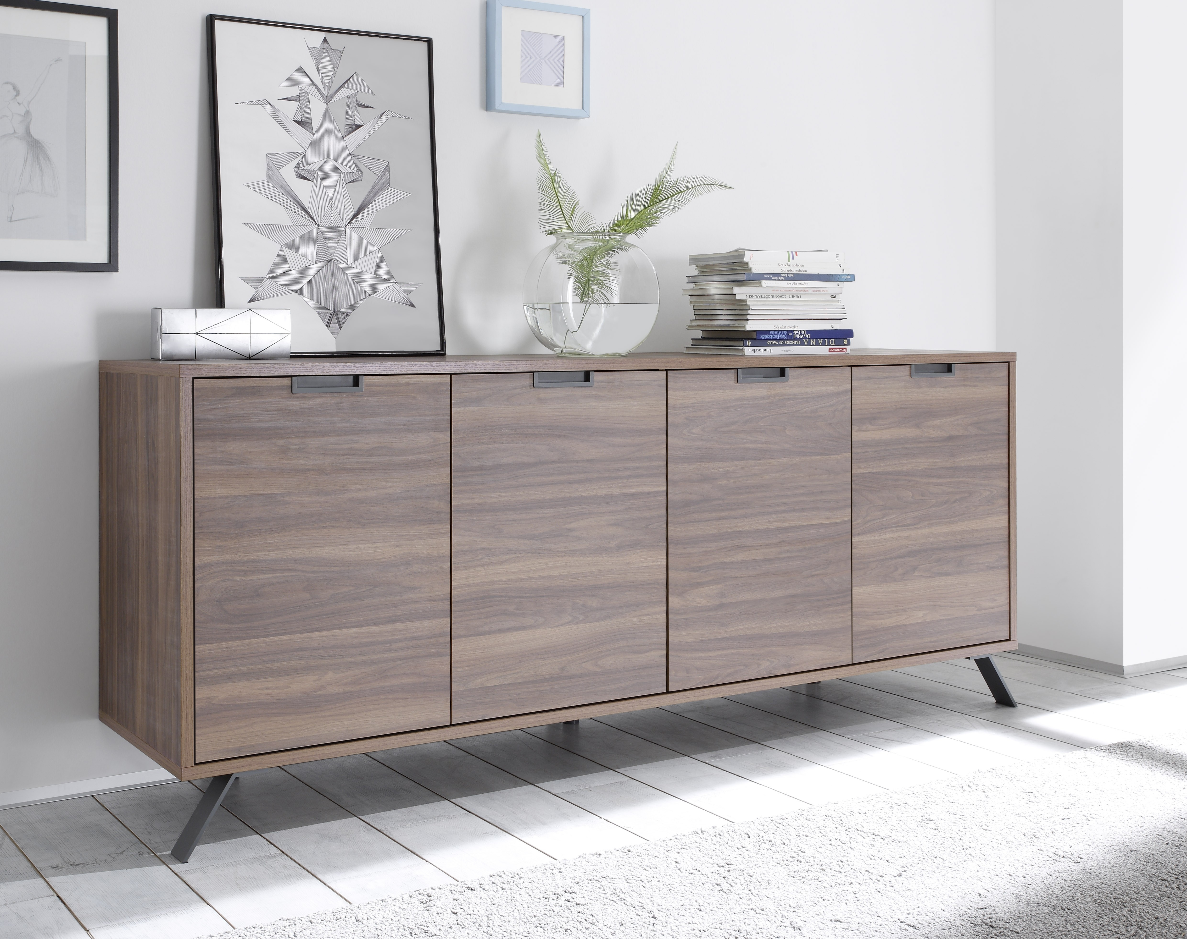 Italian Contemporary Large Walnut Wood Buffet Shop modern Italian and luxury furniture, Prime