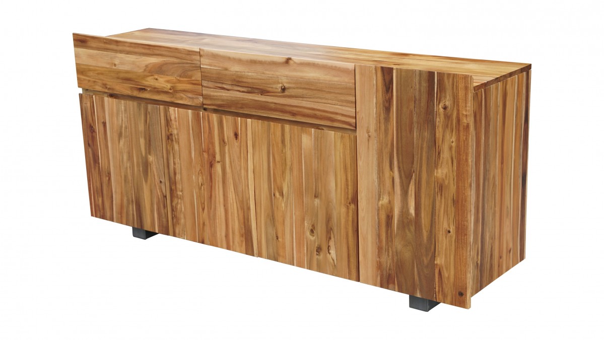 Live Edge Acacia Wood Buffet - Click Image to Close