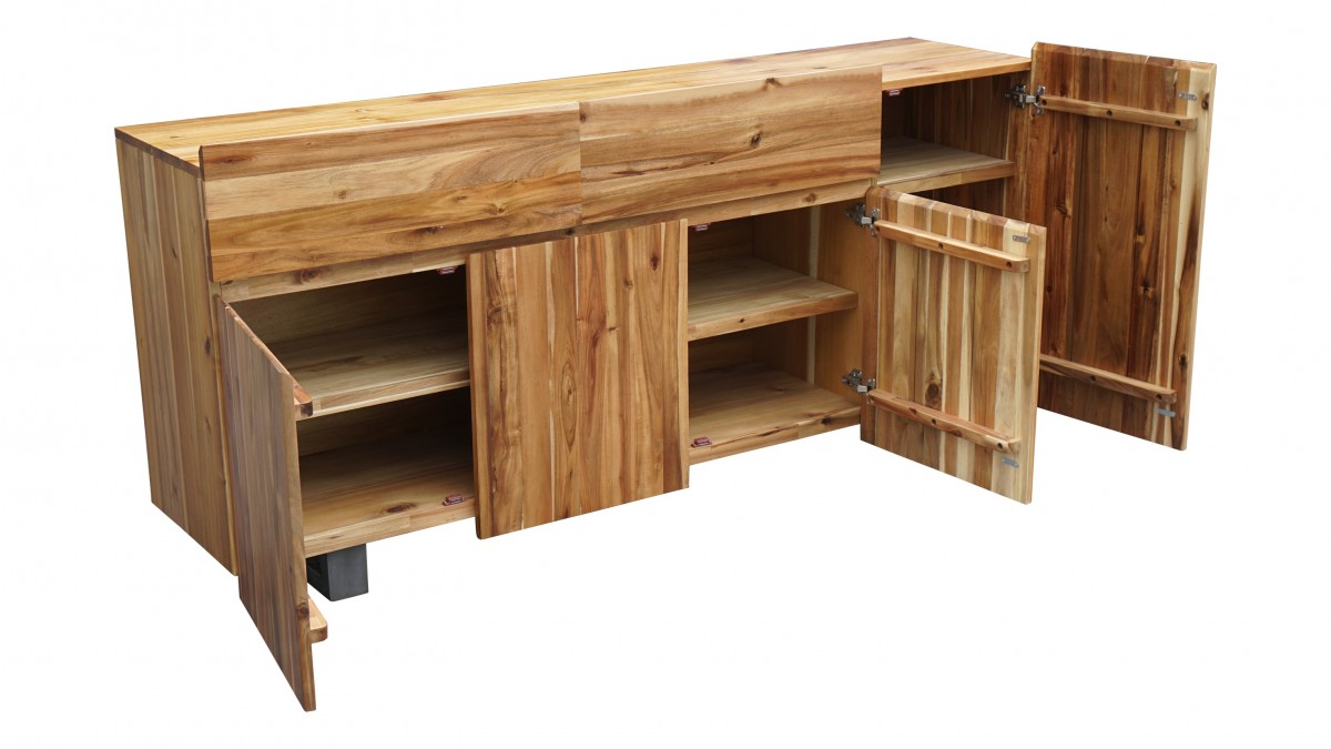 Live Edge Acacia Wood Buffet - Click Image to Close