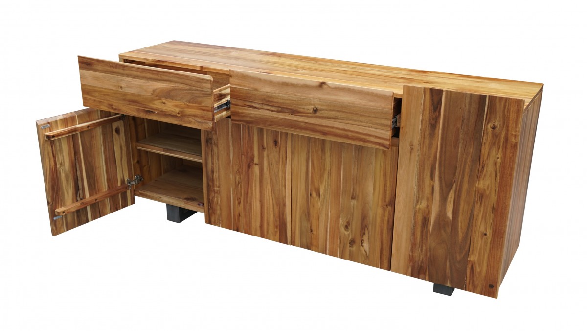 Live Edge Acacia Wood Buffet - Click Image to Close