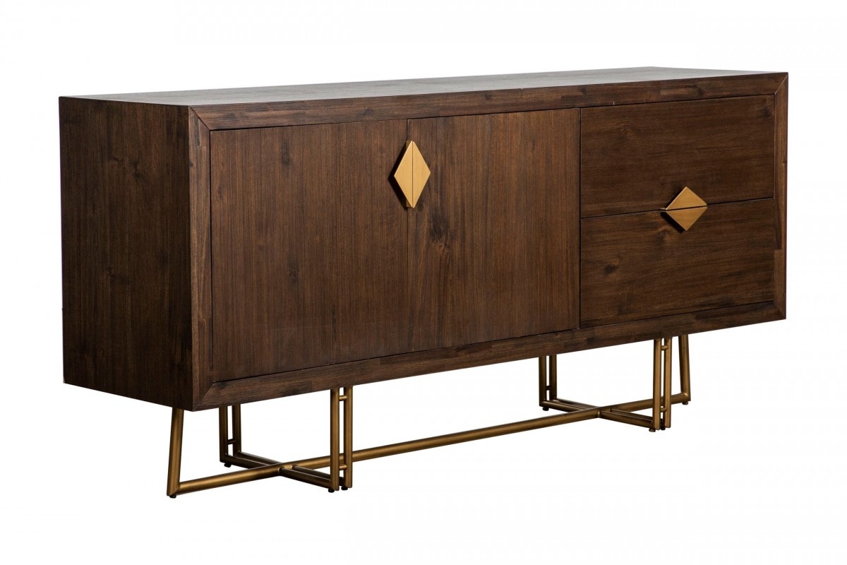 Mid-century Acacia Buffet for Dining Room - Click Image to Close