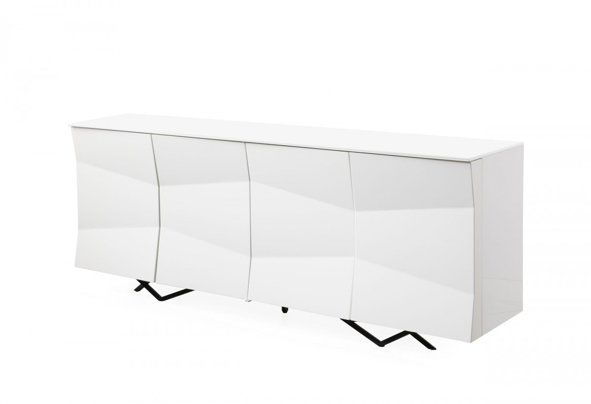 Modern White High Gloss Dining Buffet - Click Image to Close