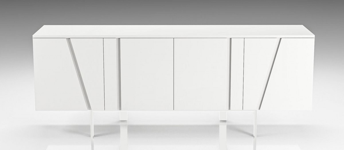 Modern White Veneer Buffet for Living Room - Click Image to Close