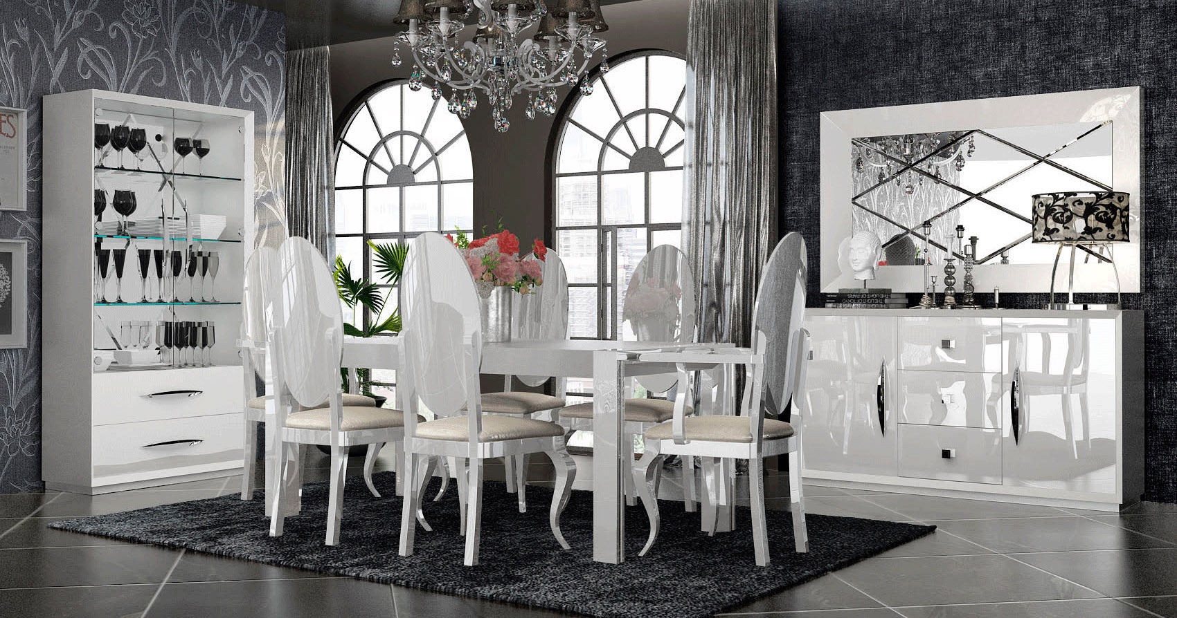 White European Design Buffet for Dining Rooms
