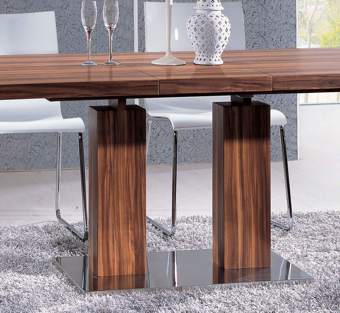 Extendable Rectangular Wooden Italian 5 Piece Kitchen Set with Chairs - Click Image to Close