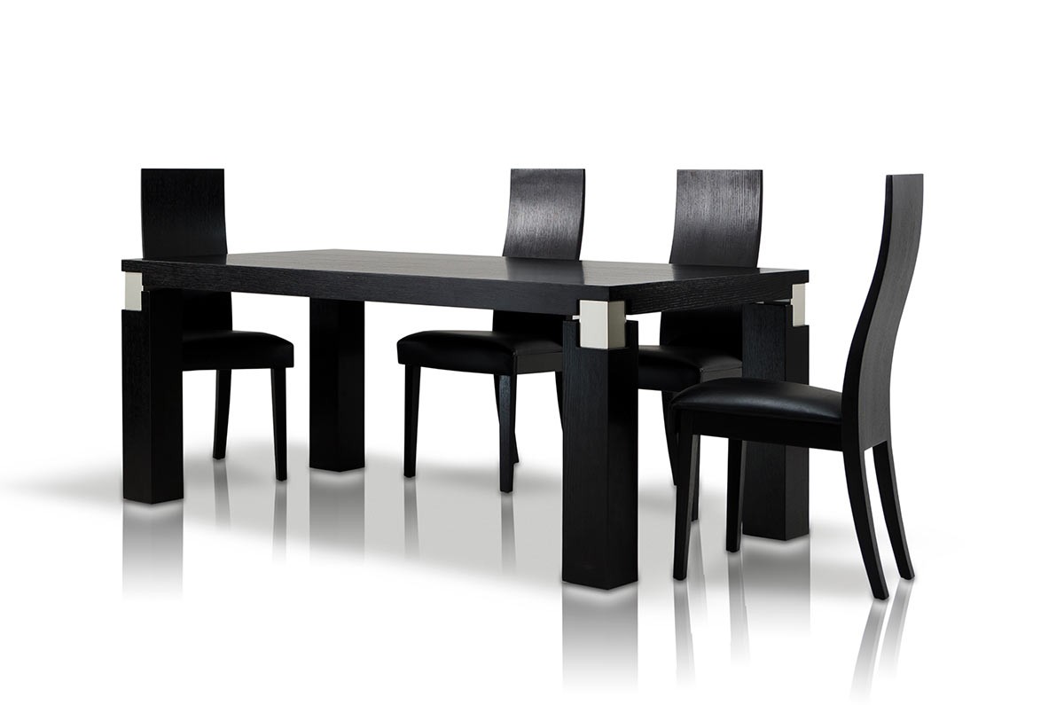 Classic Black Oak Dining Table Set Jacksonville Florida Vig Escape Dining Sets With Chairs Classic Black Oak Table Set