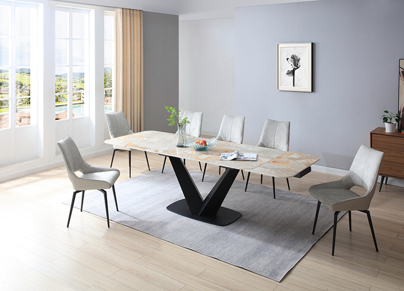 Overnice Fabric Seats Dining Room Design - Click Image to Close