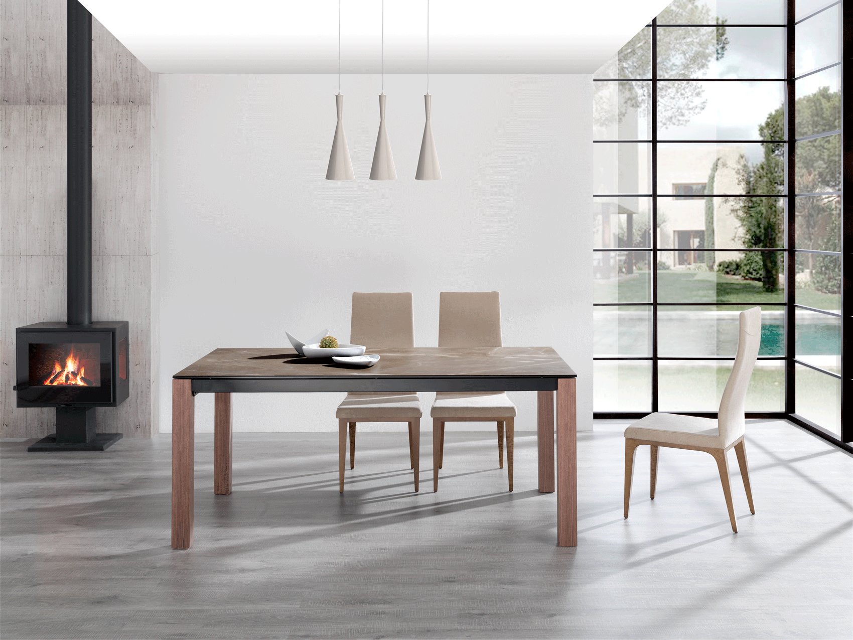 Unique in Wood Complete Dining Room Sets Designed and Made in Spain