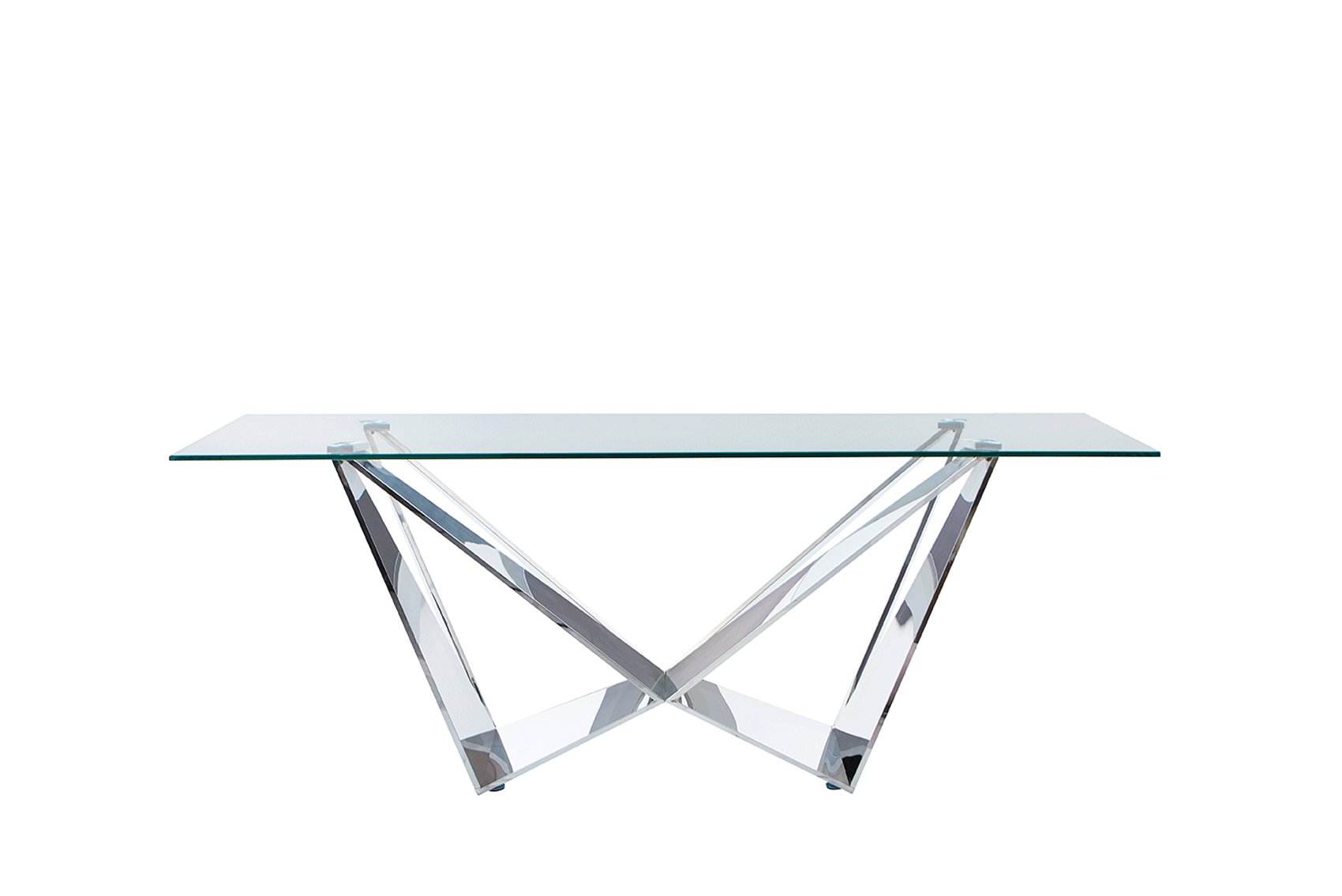 Exclusive Rectangular Glass Top Modern Dining Set - Click Image to Close