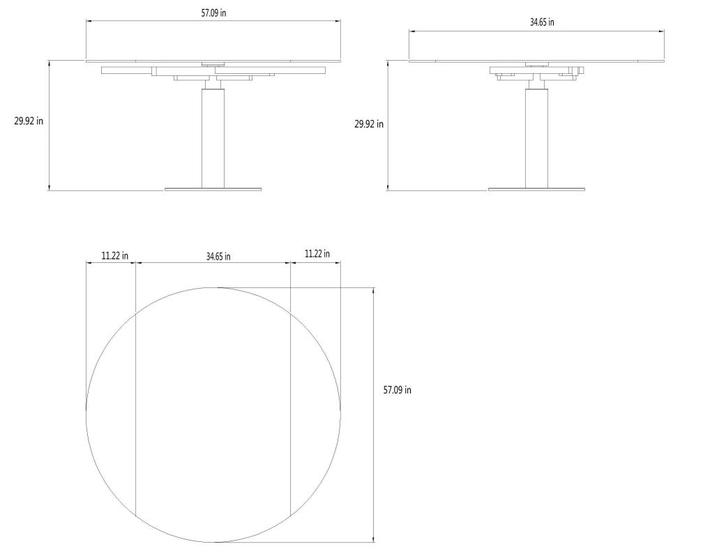 Extendable Round Sqaure Glass Top Designer Table Set - Click Image to Close