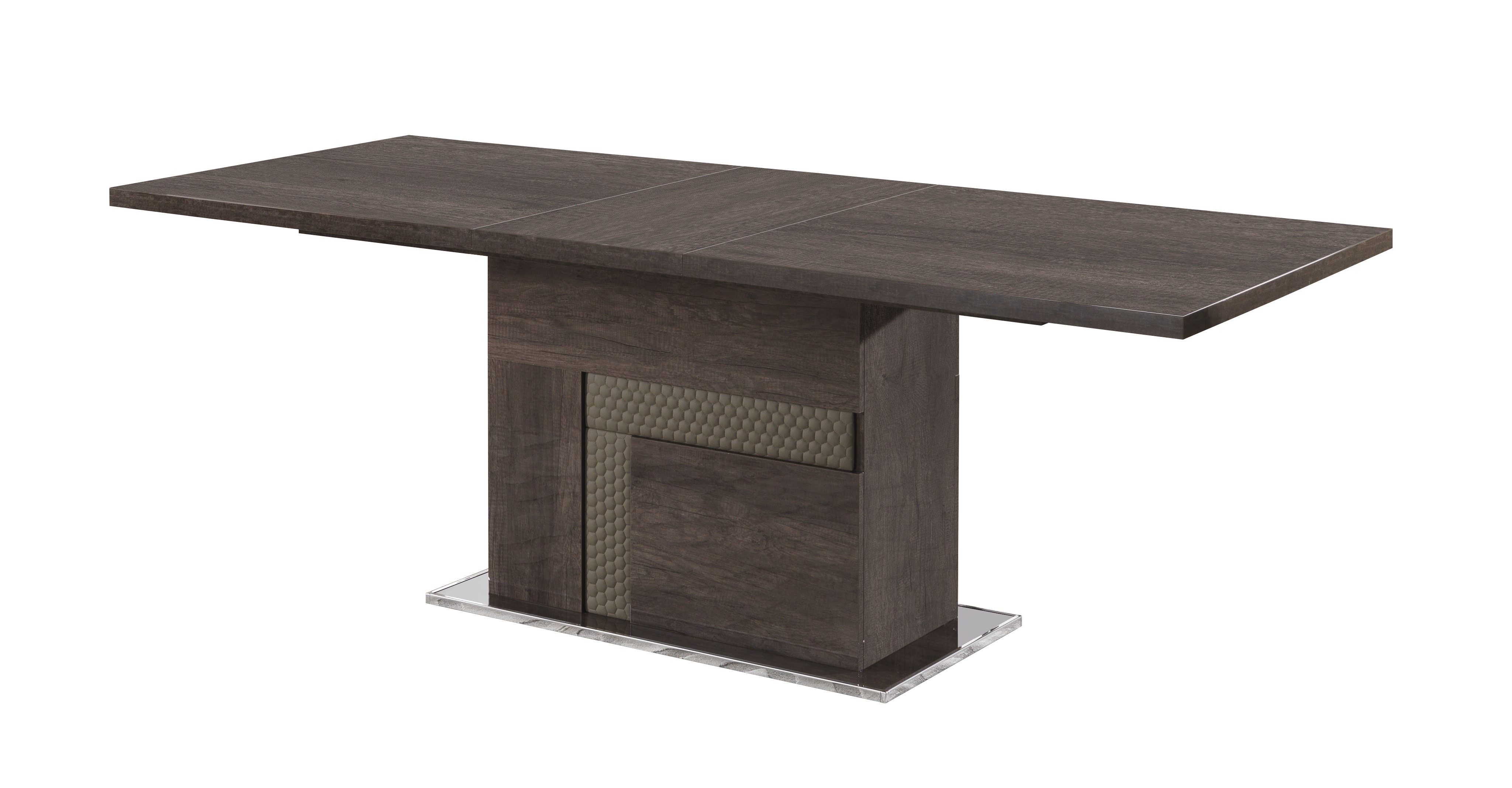 Modern Walnut Dining Table with Antique Brass Feet - Click Image to Close