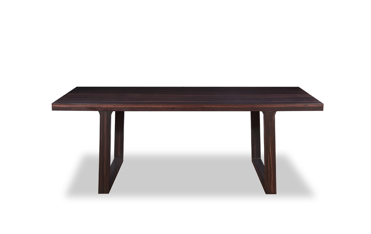 Stunning Dark Rich Oak Dining Table with Squared Legs - Click Image to Close