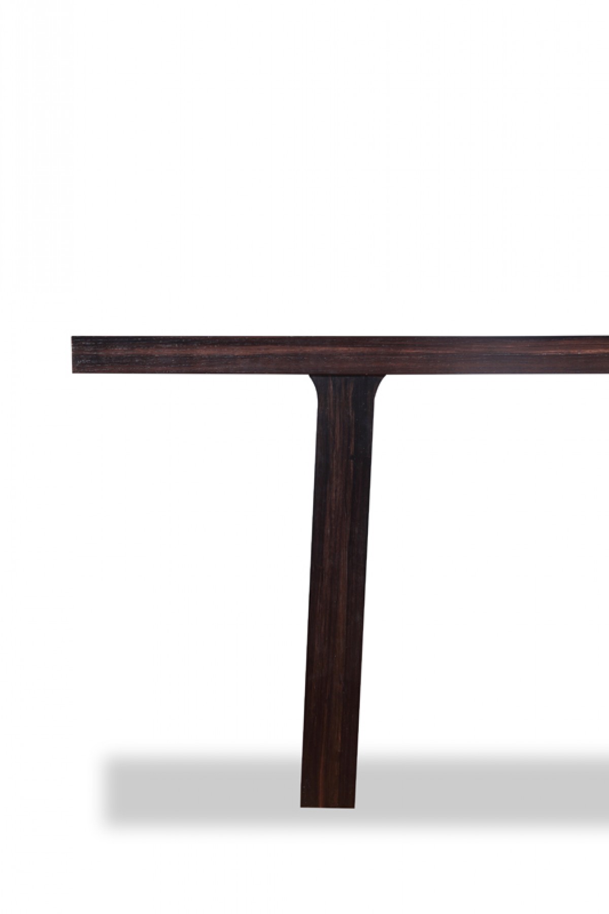 Stunning Dark Rich Oak Dining Table with Squared Legs - Click Image to Close