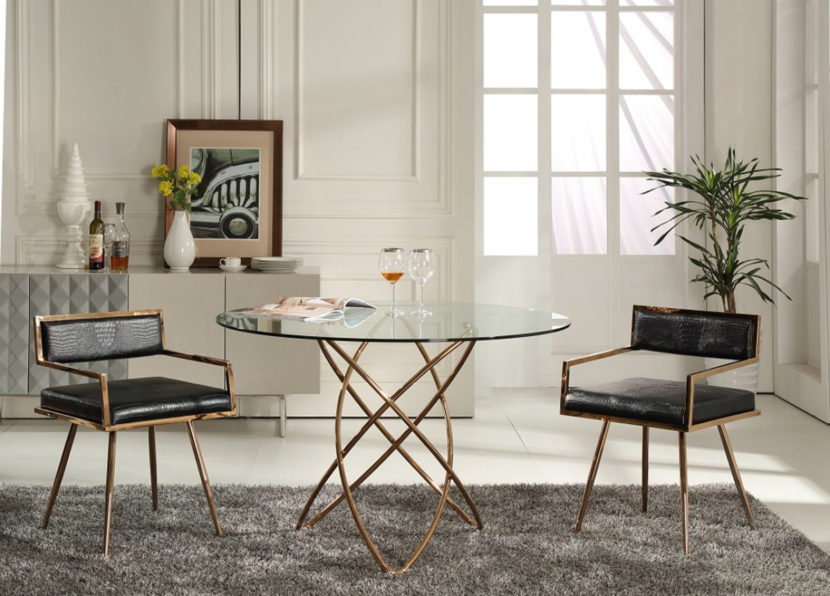 rose gold dining room set