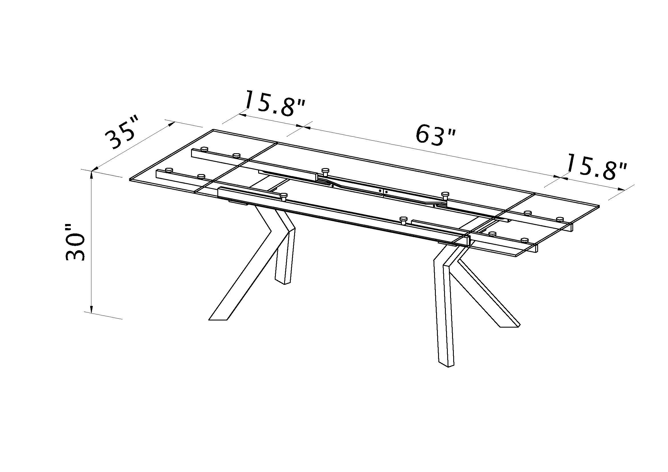 Extendable Dining Room Furniture Dinette - Click Image to Close