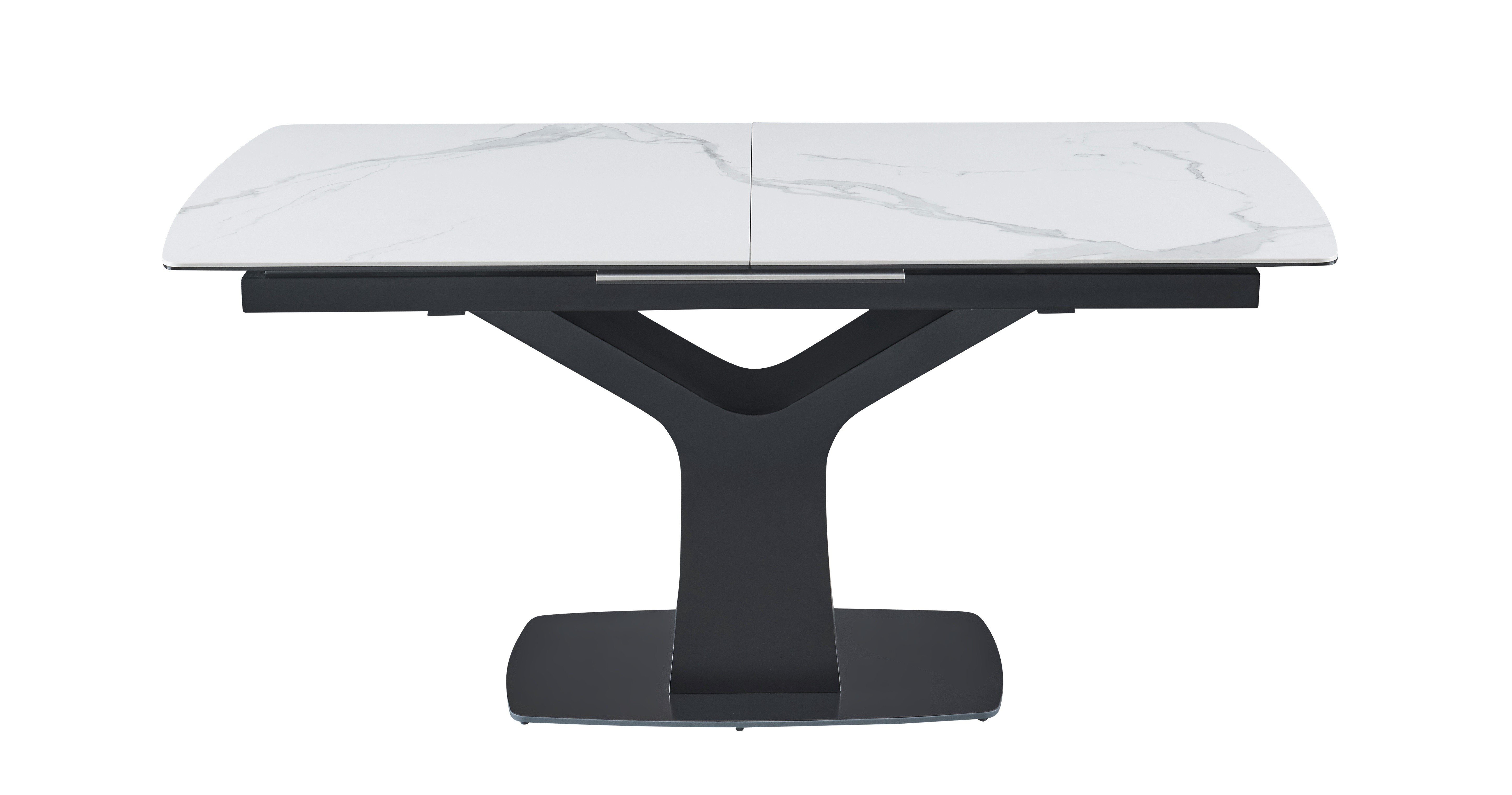 Beautiful Grey Brush Top and Stainless Steel Legs Dining Table - Click Image to Close