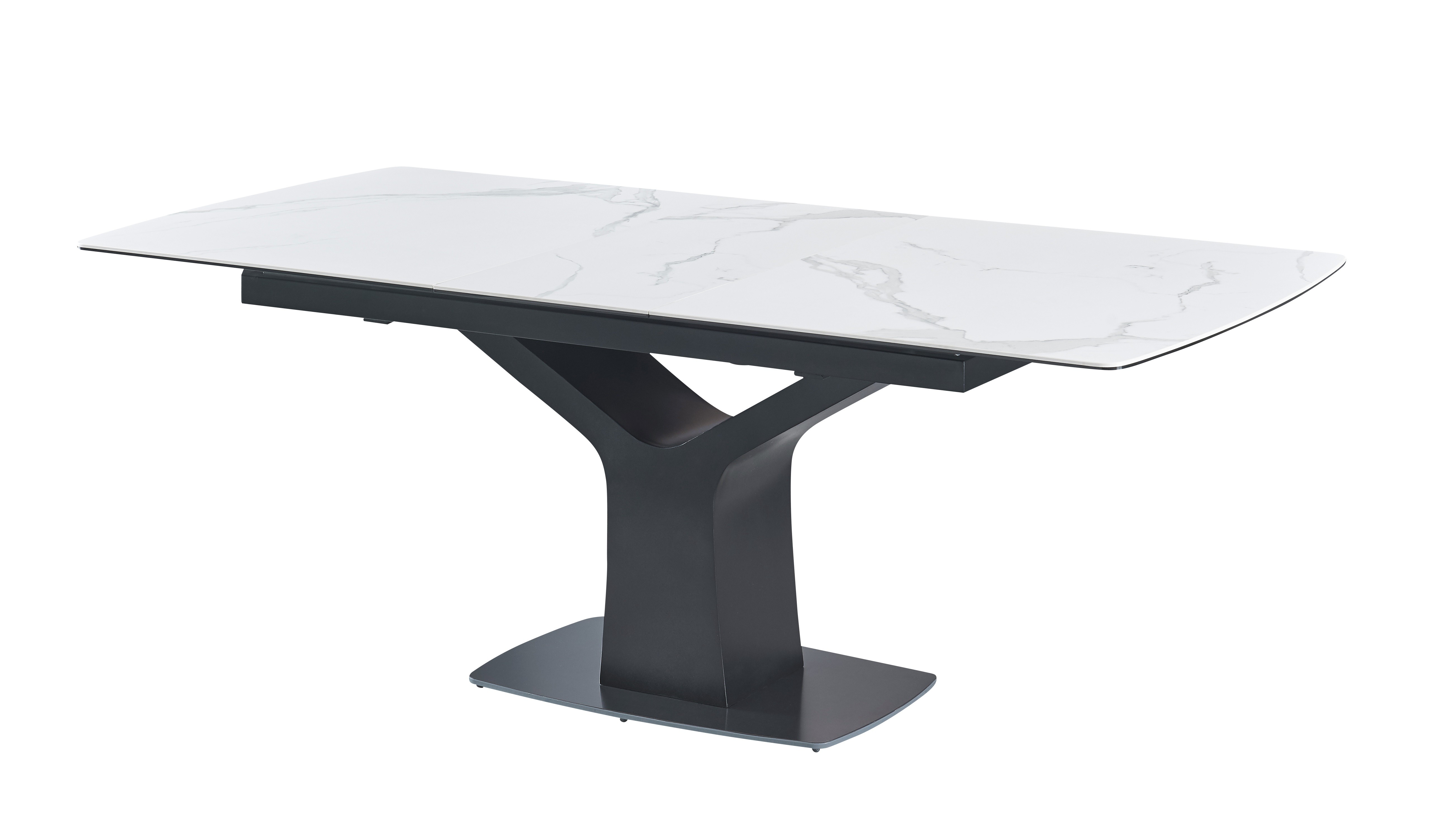 Beautiful Grey Brush Top and Stainless Steel Legs Dining Table - Click Image to Close