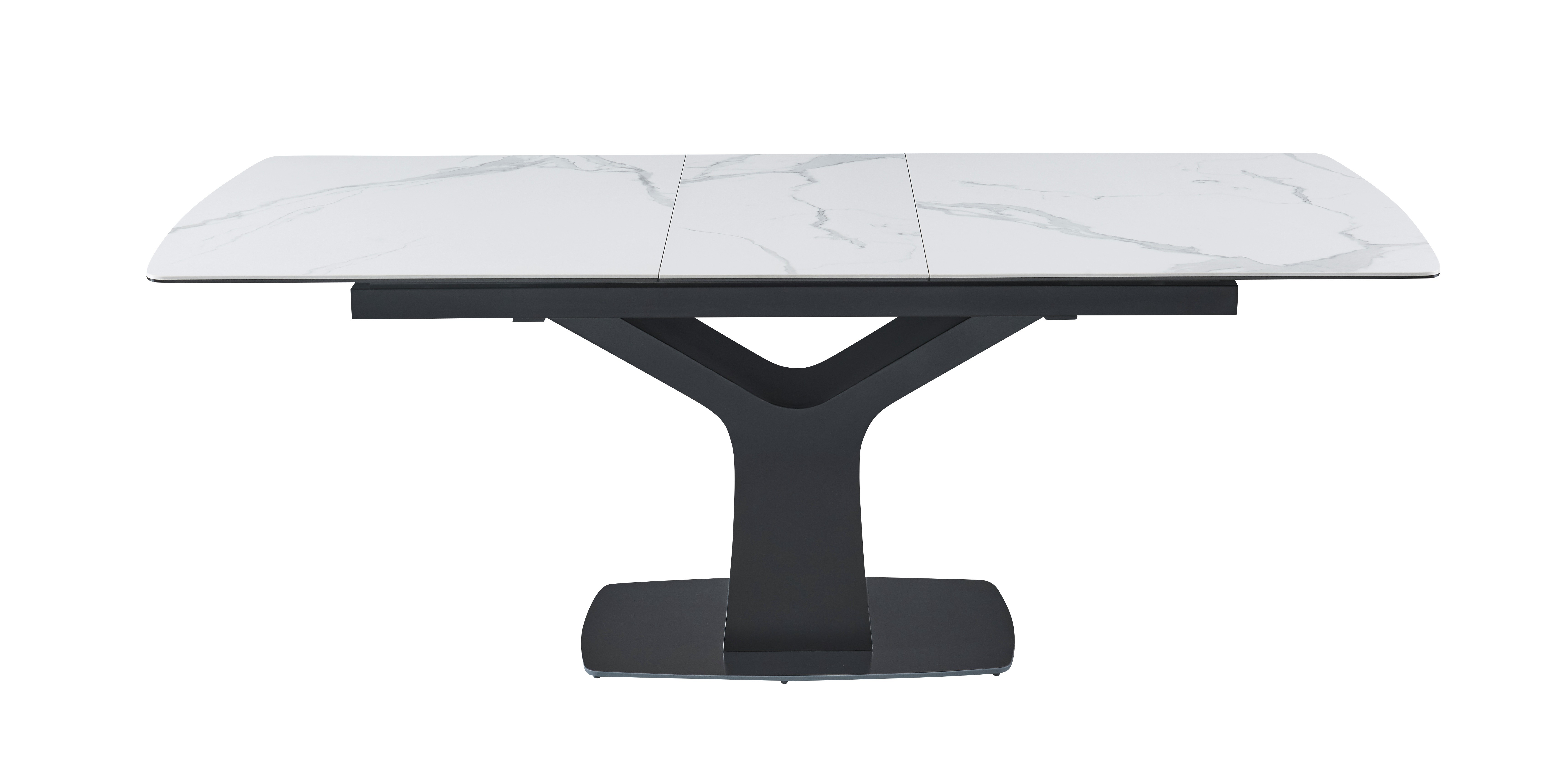 Beautiful Grey Brush Top and Stainless Steel Legs Dining Table - Click Image to Close