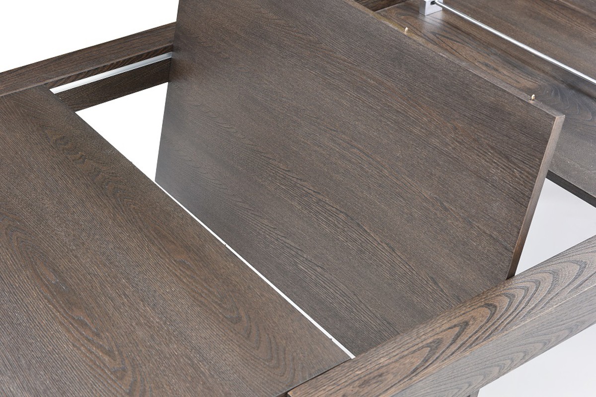 Modern Grey Oak Extendable Dining Table - Click Image to Close