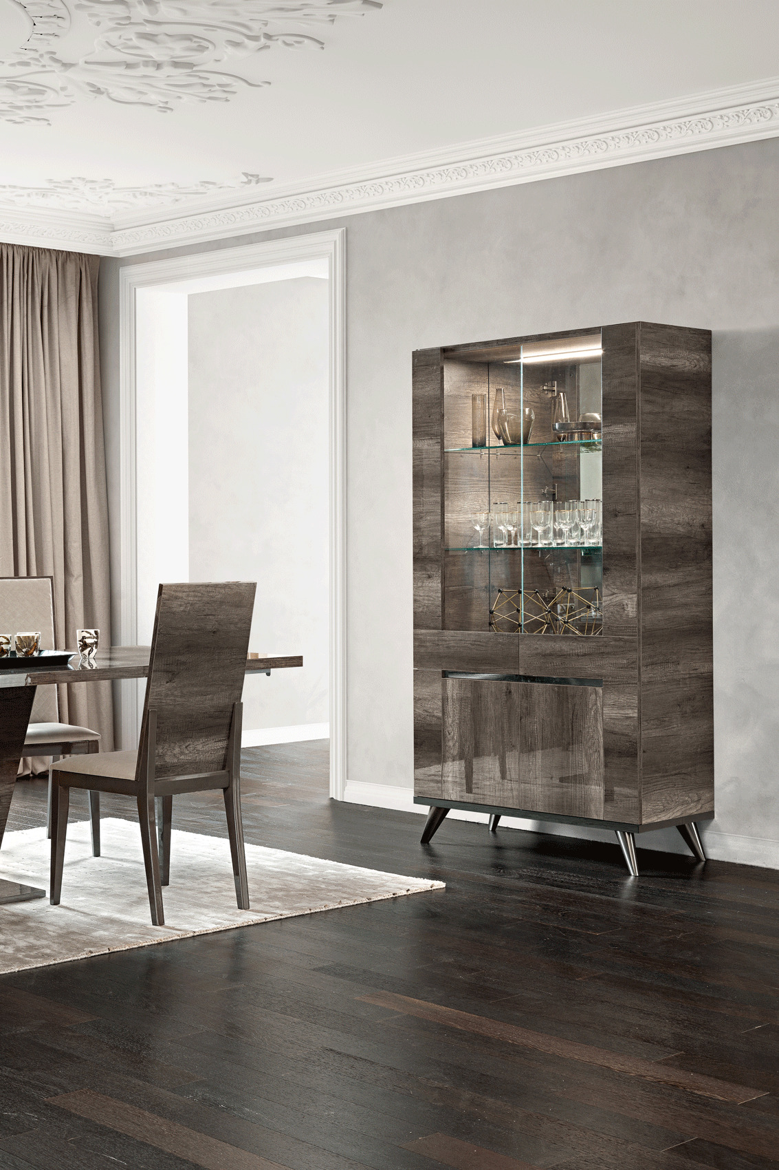 Exotic Rectangular in Wood Top Leather Dining Room Furniture - Click Image to Close