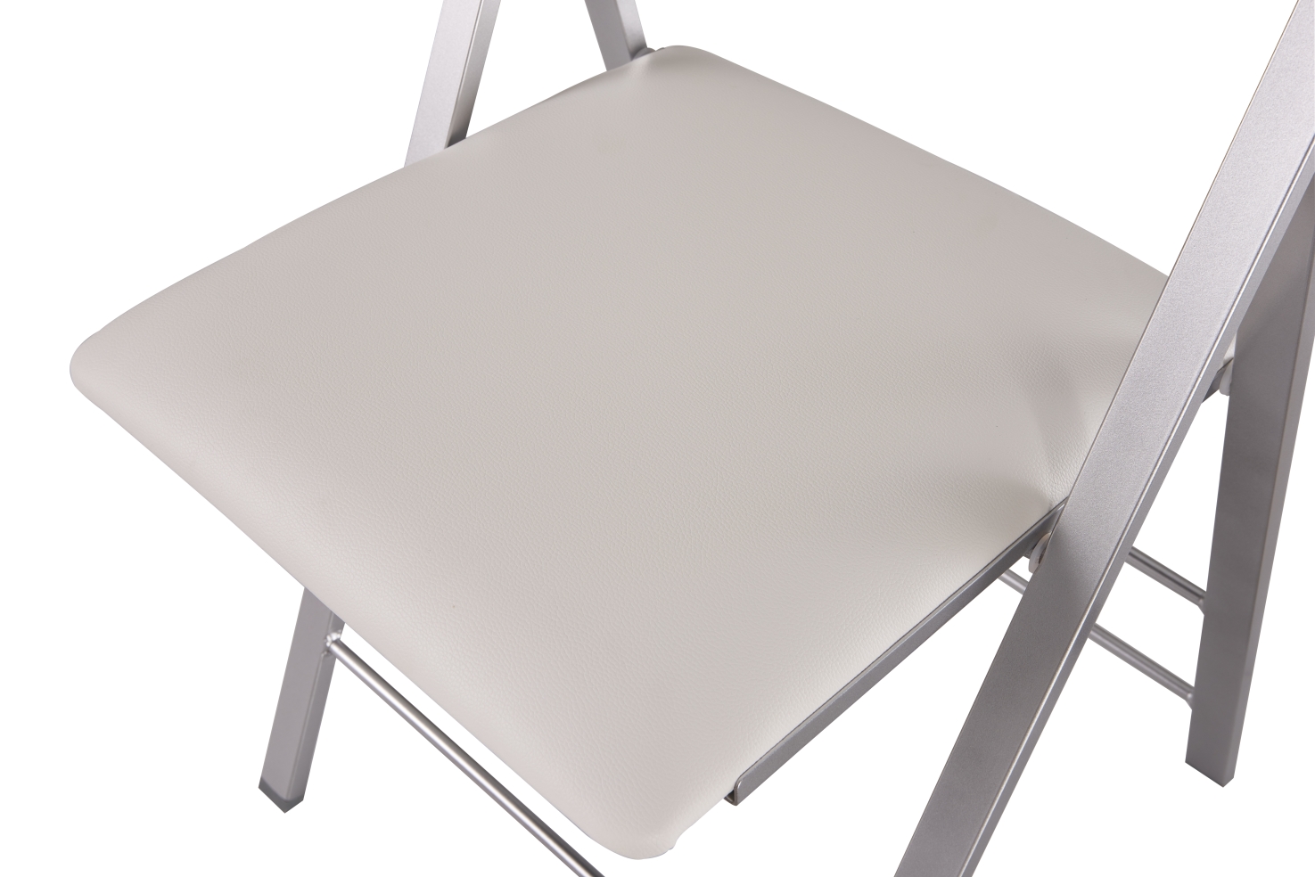 Floating Sleek White Gloss Table with Creative Leatherette Chairs - Click Image to Close