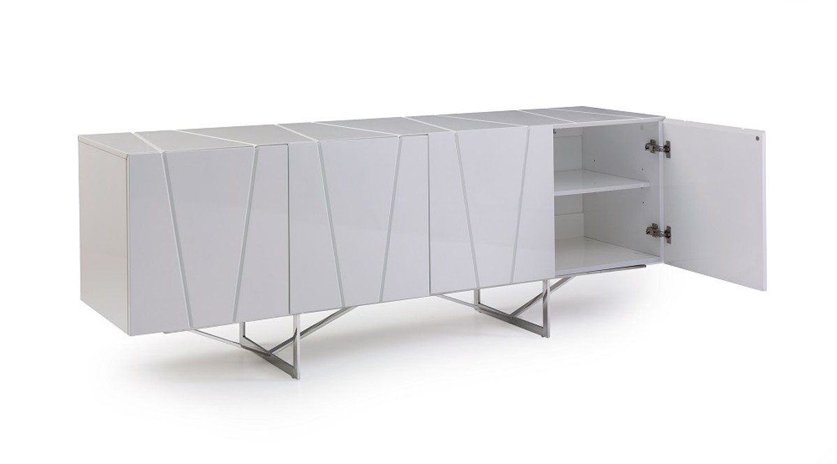 Modern Tempered Glass and Brass Dining Set - Click Image to Close