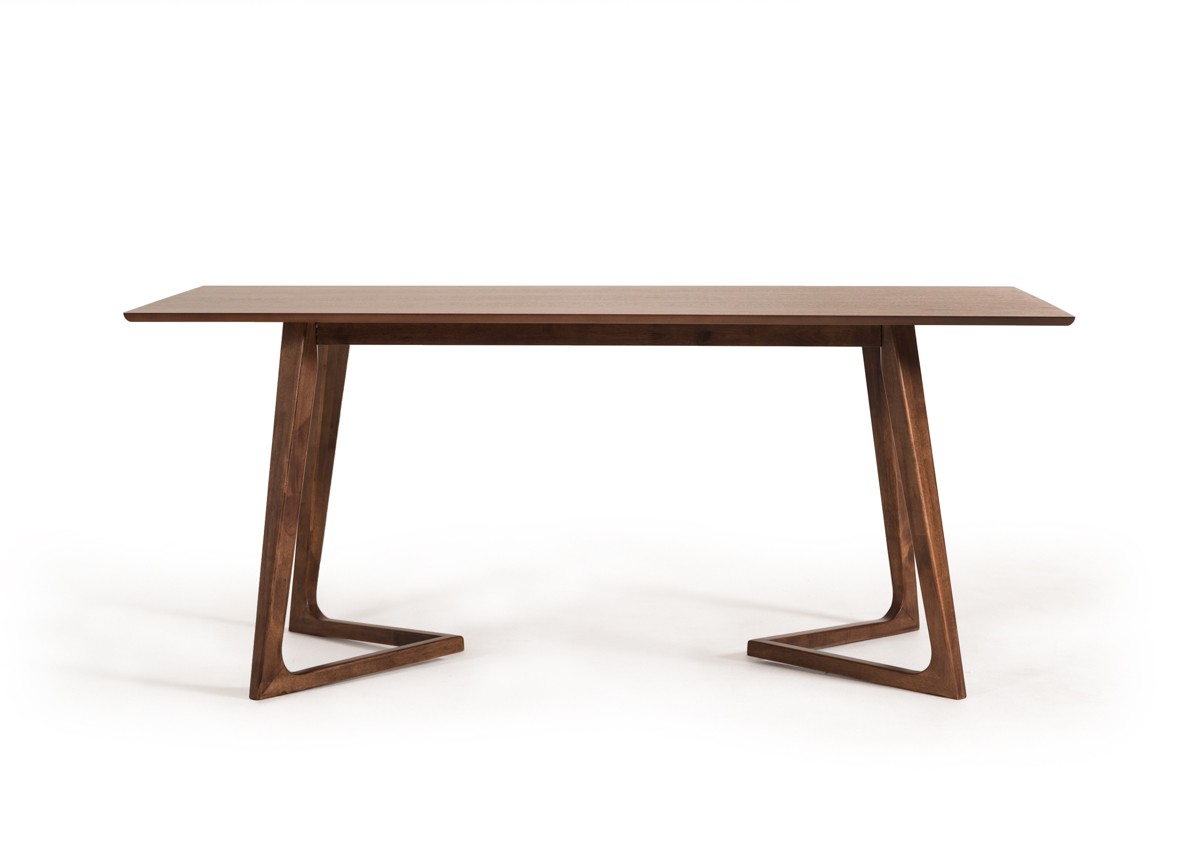 Contemporary Scandinavian Style Walnut Dining Set - Click Image to Close