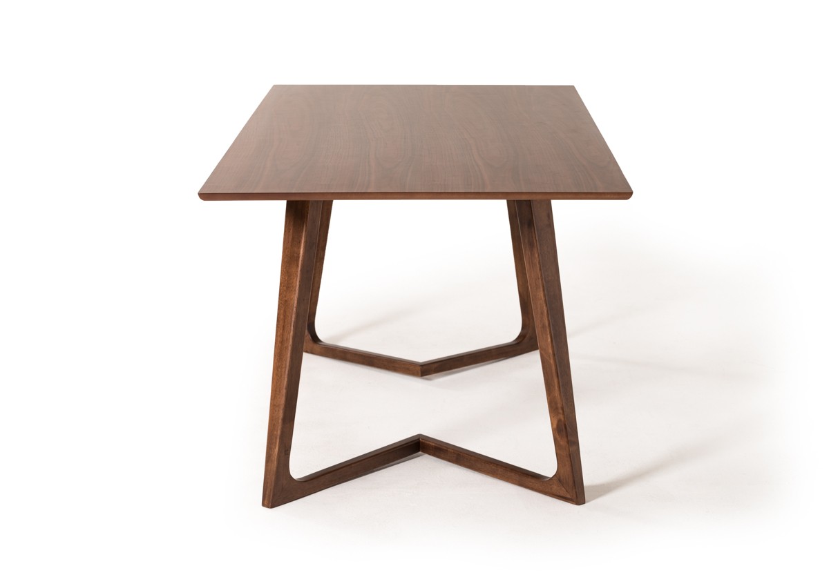 Contemporary Scandinavian Style Walnut Dining Set - Click Image to Close