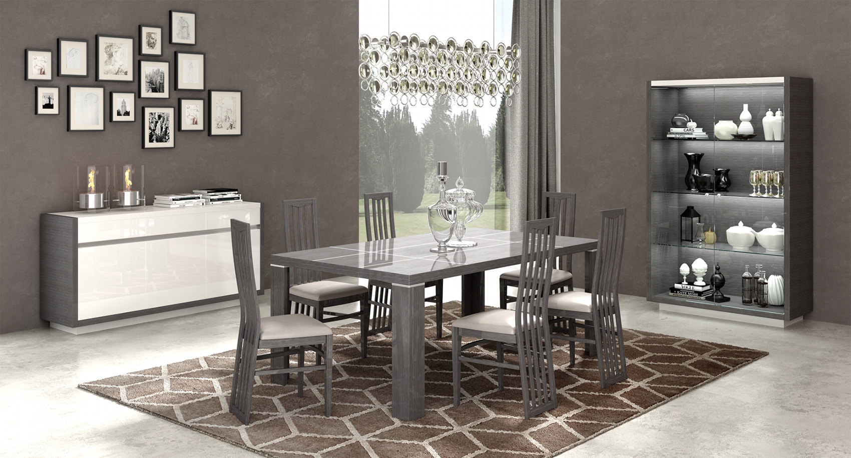 Extendable Wooden Made In Italy Modern, Italian Modern Dining Room Table And Chairs