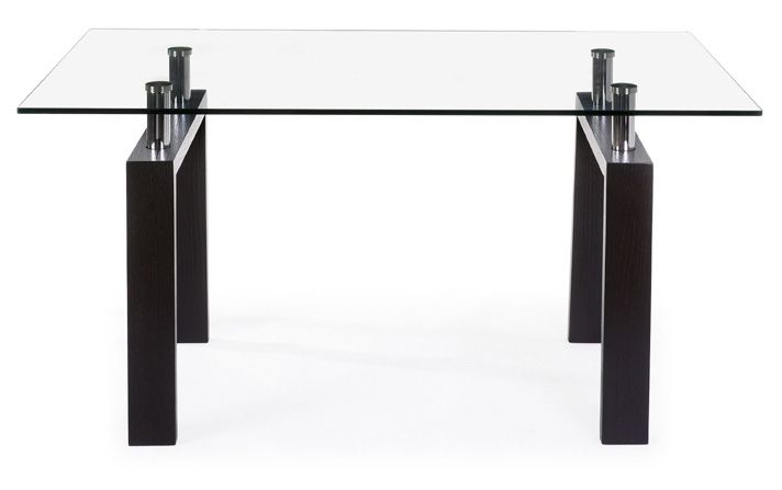 Arcos Table with Clear Tempered Glass Top - Click Image to Close