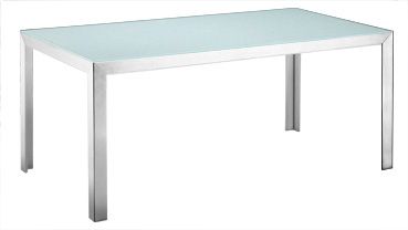 Roman Table with Brushed Steel Legs - Click Image to Close