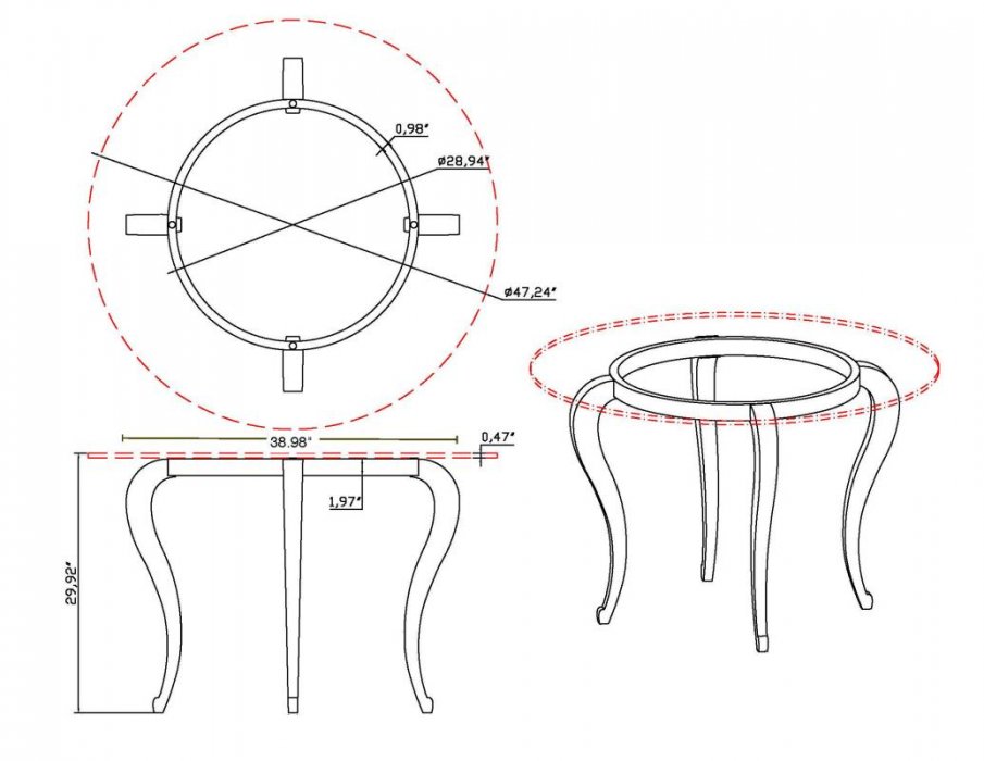 Table with Chrome Legs Table with Round Top - Click Image to Close