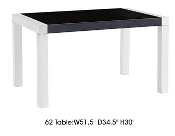 Dual Colored Contemporary Extendable Dining Table - Click Image to Close