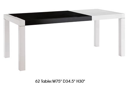 Dual Colored Contemporary Extendable Dining Table - Click Image to Close