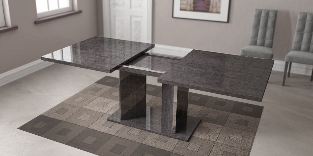 Grey Finished Dining Table Imported and Made in Italy - Click Image to Close