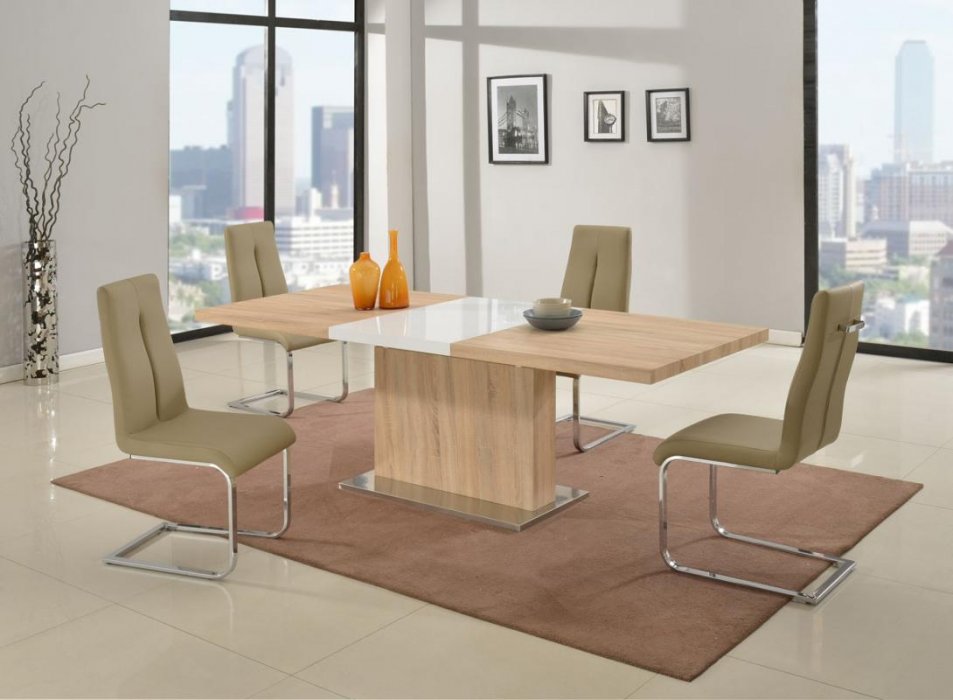Light Oak Table With Middle Extension Denver Colorado Chjac